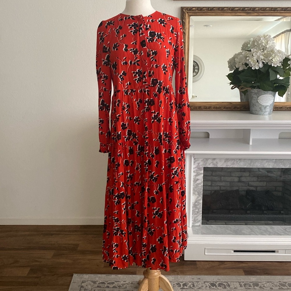 Zara red maxi dress